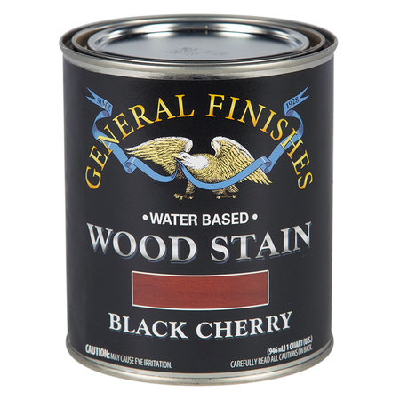 GENERAL FINISHES 1 Qt Black Cherry Wood Stain Water-Based Penetrating Stain WKQT
